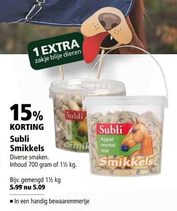 Aanbiedingen Subli smikkels - Subli - Geldig van 25/09/2017 tot 08/10/2017 bij Welkoop