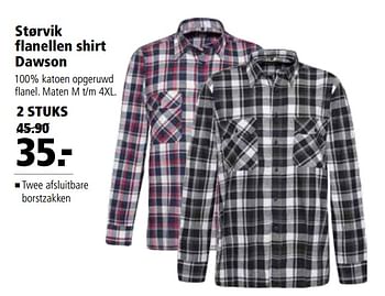 Aanbiedingen Størvik flanellen shirt dawson - StÃ¸rvik - Geldig van 25/09/2017 tot 08/10/2017 bij Welkoop