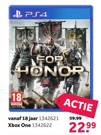 Aanbiedingen Ps4 for honor - Ubisoft - Geldig van 25/09/2017 tot 08/10/2017 bij Intertoys