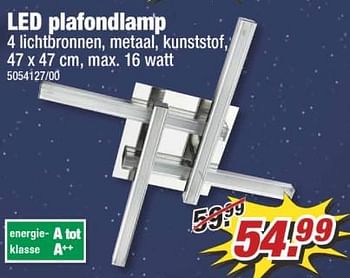 Aanbiedingen Led plafondlamp 4 lichtbronnen, metaal, kunststof - Huismerk - Poco - Geldig van 25/09/2017 tot 01/10/2017 bij Poco