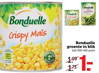 Aanbiedingen Bonduelle groente in blik - Bonduelle - Geldig van 25/09/2017 tot 01/10/2017 bij Coop