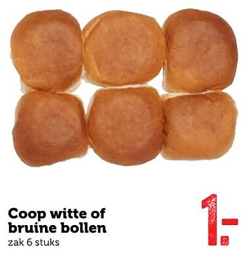 Aanbiedingen Coop witte of bruine bollen - Huismerk - Coop - Geldig van 25/09/2017 tot 01/10/2017 bij Coop