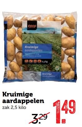 Aanbiedingen Kruimige aardappelen - Huismerk - Coop - Geldig van 25/09/2017 tot 01/10/2017 bij Coop