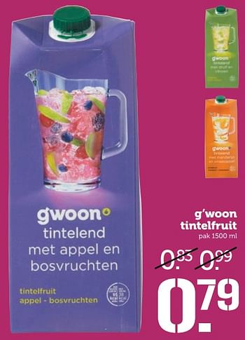 Aanbiedingen G`woon tintelfruit - Gâ€™woon - Geldig van 25/09/2017 tot 01/10/2017 bij Coop