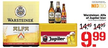 Aanbiedingen Warsteiner, alfa of jupiler bier - Huismerk - Coop - Geldig van 25/09/2017 tot 01/10/2017 bij Coop