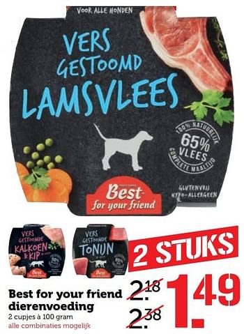 Aanbiedingen Best for your friend dierenvoeding - Best for Your Friend - Geldig van 25/09/2017 tot 01/10/2017 bij Coop