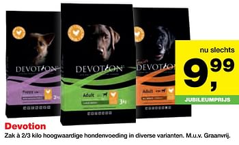 Aanbiedingen Devotion hoogwaardige hondenvoeding in diverse varianten - Devotion - Geldig van 25/09/2017 tot 08/10/2017 bij Jumper