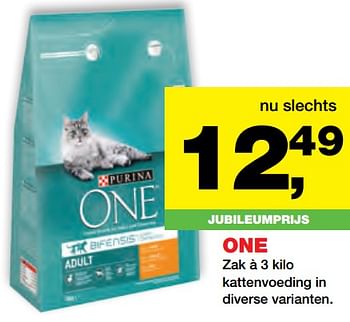 Aanbiedingen One kattenvoeding in diverse varianten - Purina - Geldig van 25/09/2017 tot 08/10/2017 bij Jumper