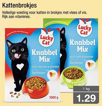 Aanbiedingen Kattenbrokjes - LUCKY CAT - Geldig van 25/09/2017 tot 01/10/2017 bij Aldi