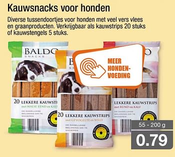 Aanbiedingen Kauwsnacks voor honden - Baldo - Geldig van 25/09/2017 tot 01/10/2017 bij Aldi