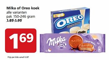 Aanbiedingen Milka of oreo koek - Huismerk - Jan Linders - Geldig van 25/09/2017 tot 01/10/2017 bij Jan Linders
