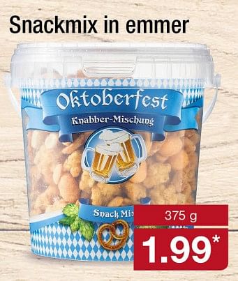 Aanbiedingen Snackmix in emmer - Huismerk - Aldi - Geldig van 25/09/2017 tot 01/10/2017 bij Aldi