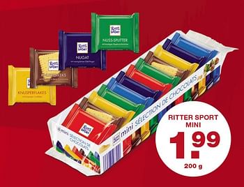 Aanbiedingen Ritter sport mini - Ritter Sport - Geldig van 25/09/2017 tot 01/10/2017 bij Aldi
