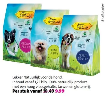 Aanbiedingen Lekker natuurlijk voor de hond - Huismerk - Intratuin - Geldig van 25/09/2017 tot 04/10/2017 bij Intratuin