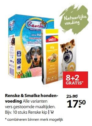 Aanbiedingen Renske + smølke hondenvoeding - Huismerk - Pets Place - Geldig van 25/09/2017 tot 08/10/2017 bij Pets Place