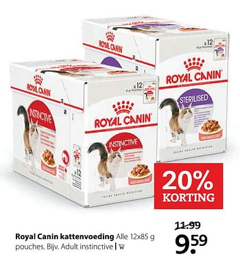 Aanbiedingen Royal canin kattenvoeding - Royal Canin - Geldig van 25/09/2017 tot 08/10/2017 bij Pets Place