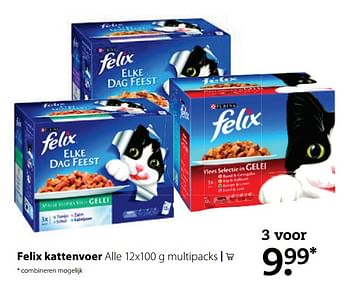Aanbiedingen Felix kattenvoer - Purina - Geldig van 25/09/2017 tot 08/10/2017 bij Pets Place
