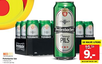 Aanbiedingen Perlenbacher bier - Perlenbacher - Geldig van 25/09/2017 tot 30/09/2017 bij Lidl