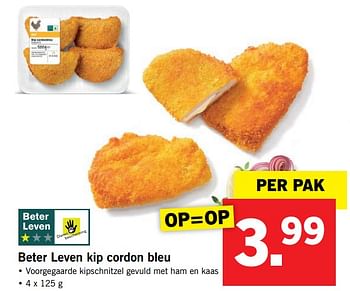 Aanbiedingen Beter leven kip cordon bleu - Huismerk - Lidl - Geldig van 25/09/2017 tot 30/09/2017 bij Lidl