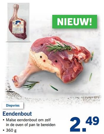 Aanbiedingen Eendenbout - Huismerk - Lidl - Geldig van 25/09/2017 tot 30/09/2017 bij Lidl