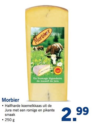 Aanbiedingen Morbier - Morbier - Geldig van 25/09/2017 tot 30/09/2017 bij Lidl