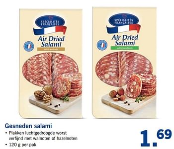 Aanbiedingen Gesneden salami - Specialites Francaises - Geldig van 25/09/2017 tot 30/09/2017 bij Lidl
