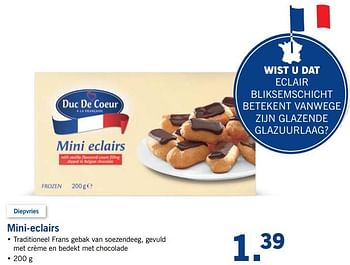 Aanbiedingen Mini-eclairs - Duc De Coeur - Geldig van 25/09/2017 tot 30/09/2017 bij Lidl