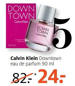 Aanbiedingen Calvin klein downtown eau de parfum - Calvin Klein - Geldig van 25/09/2017 tot 08/10/2017 bij Etos