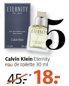 Aanbiedingen Calvin klein eternity eau de toilette - Calvin Klein - Geldig van 25/09/2017 tot 08/10/2017 bij Etos
