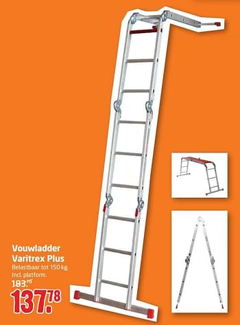 Aanbiedingen Vouwladder varitrex plus - Altrex - Geldig van 25/09/2017 tot 08/10/2017 bij Formido