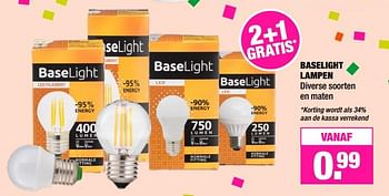 Aanbiedingen Baselight lampen - BaseLight - Geldig van 25/09/2017 tot 08/10/2017 bij Big Bazar