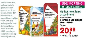 Aanbiedingen Floradix vloeibaar ijzer-elixir - Salus - Geldig van 25/09/2017 tot 22/10/2017 bij Holland & Barrett