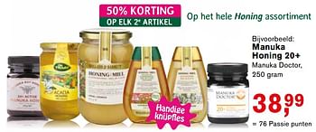 Aanbiedingen Manuka honing 20+ manuka doctor - Manuka Doctor - Geldig van 25/09/2017 tot 22/10/2017 bij Holland & Barrett