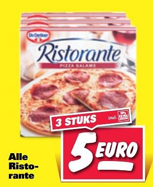 Aanbiedingen Alle ristorante - Dr. Oetker - Geldig van 25/09/2017 tot 01/10/2017 bij Nettorama