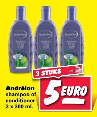 Aanbiedingen Andrélon shampoo of conditioner - Andrelon - Geldig van 25/09/2017 tot 01/10/2017 bij Nettorama