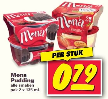 Aanbiedingen Mona pudding - Mona - Geldig van 25/09/2017 tot 01/10/2017 bij Nettorama