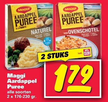 Aanbiedingen Maggi aardappel puree - MAGGI - Geldig van 25/09/2017 tot 01/10/2017 bij Nettorama