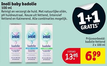 Aanbiedingen Badolie vettend - Inoli - Geldig van 26/09/2017 tot 08/10/2017 bij Kruidvat