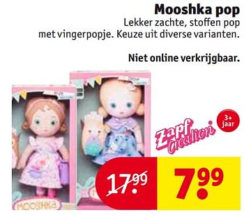 Aanbiedingen Mooshka pop - Zapf creation - Geldig van 26/09/2017 tot 08/10/2017 bij Kruidvat