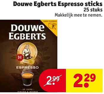 Aanbiedingen Douwe egberts espresso sticks - Douwe Egberts - Geldig van 26/09/2017 tot 08/10/2017 bij Kruidvat