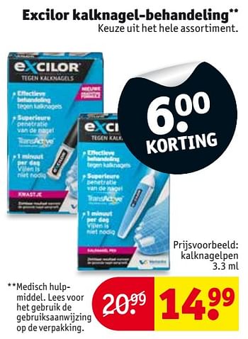 Aanbiedingen Excilor kalknagel-behandeling kalknagelpen - Excilor - Geldig van 26/09/2017 tot 08/10/2017 bij Kruidvat