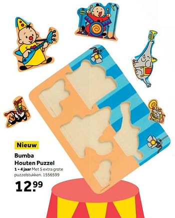 Aanbiedingen Bumba houten puzzel - Bumba - Geldig van 25/09/2017 tot 10/12/2017 bij Intertoys