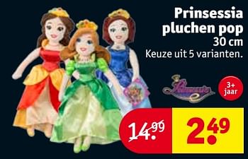 Aanbiedingen Prinsessia pluchen pop - Prinsessia - Geldig van 26/09/2017 tot 08/10/2017 bij Kruidvat