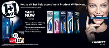 Aanbiedingen White now touch - Prodent - Geldig van 26/09/2017 tot 08/10/2017 bij Kruidvat