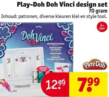Aanbiedingen Play-doh doh vinci design set - Play-Doh - Geldig van 26/09/2017 tot 08/10/2017 bij Kruidvat