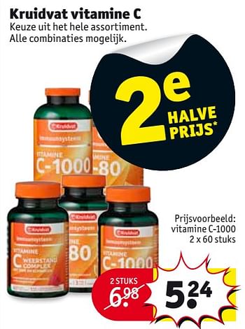 Aanbiedingen Vitamine c-1000 - Huismerk - Kruidvat - Geldig van 26/09/2017 tot 08/10/2017 bij Kruidvat