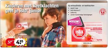 Aanbiedingen Kinderen met keelklachten geef je isla junior - Huismerk - Kruidvat - Geldig van 26/09/2017 tot 08/10/2017 bij Kruidvat