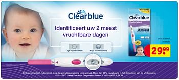 Aanbiedingen Ovulatietest - Clearblue - Geldig van 26/09/2017 tot 08/10/2017 bij Kruidvat