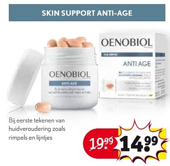 Aanbiedingen Skin support anti-age - Oenobiol - Geldig van 26/09/2017 tot 08/10/2017 bij Kruidvat