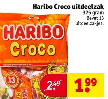 Aanbiedingen Haribo croco uitdeelzak - Haribo - Geldig van 26/09/2017 tot 08/10/2017 bij Kruidvat